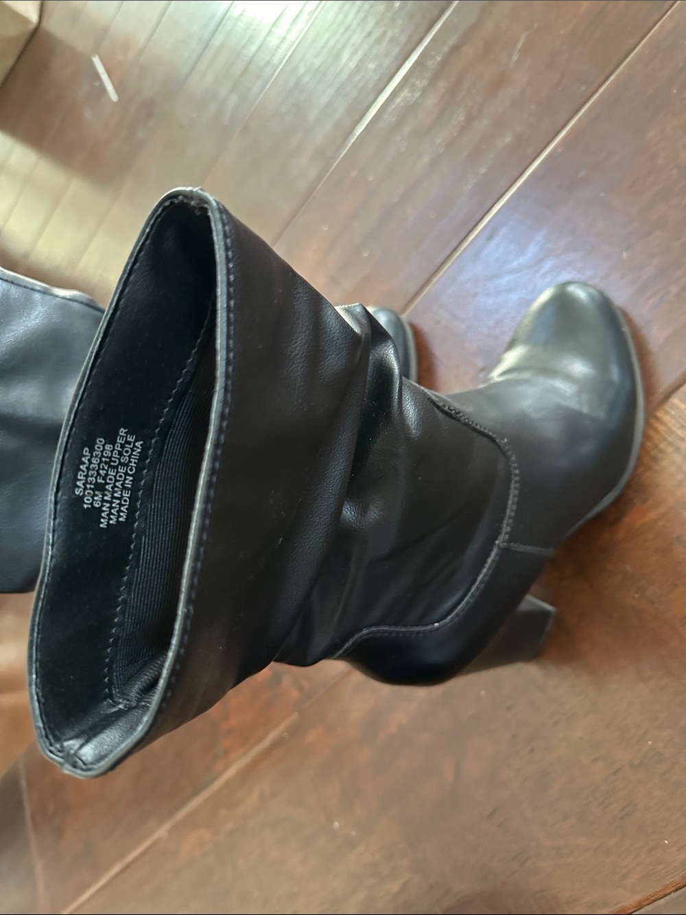 Style & Co. Black Slouch Mid-Calf Block Heel Boots - Picture 3 of 12